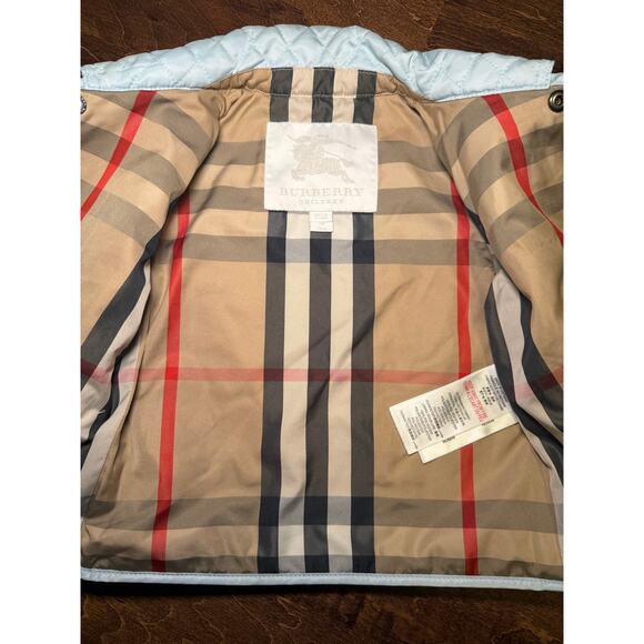 Burberry quilted toddler jacket baby blue size 9m - Picture 5 of 6